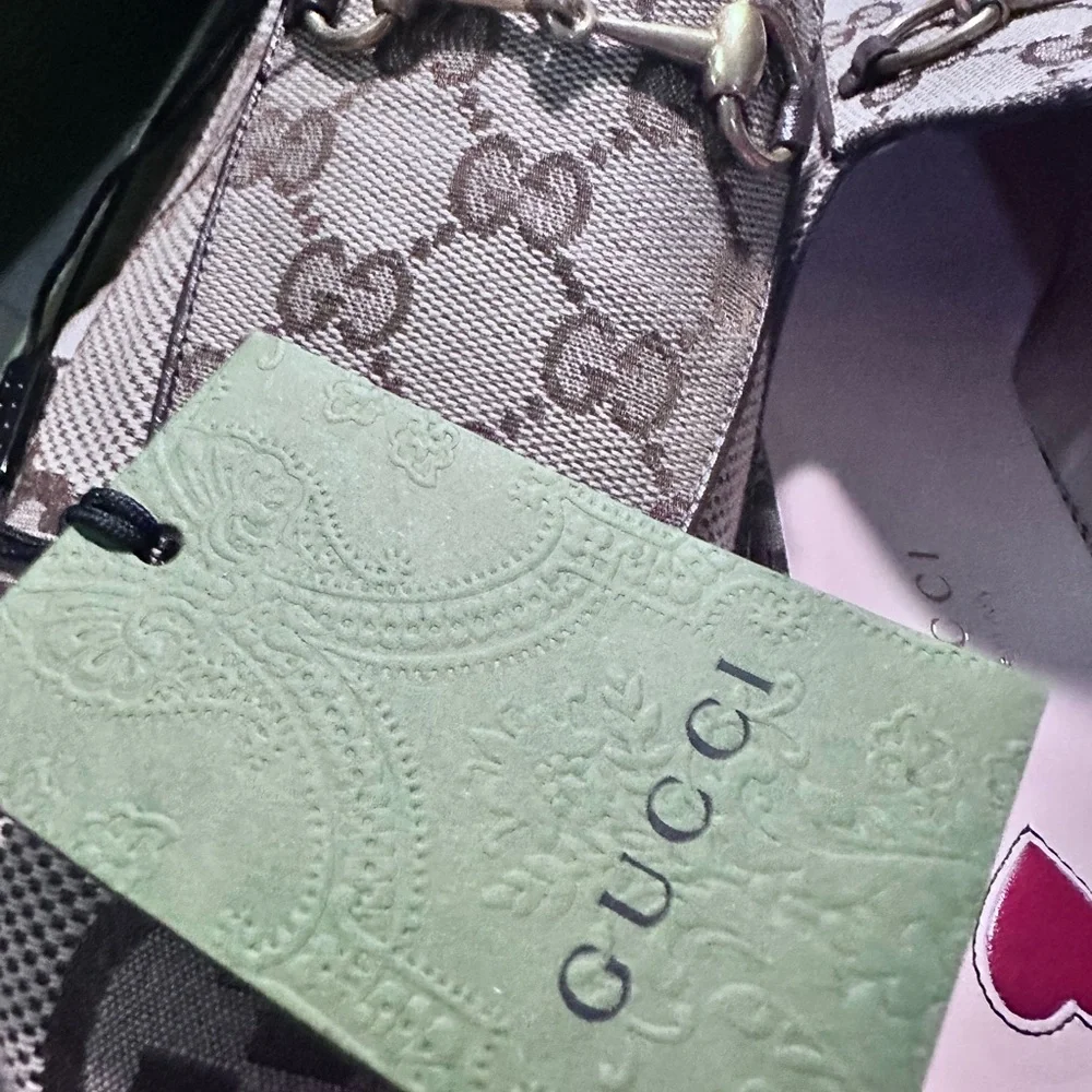 ❤️ NIB Gucci Princetown Mule – Macro GG Canvas, Size 38, With Box & Dust Bags - Picture 2 of 11